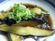 京都　居酒屋　たつみ　茄子揚げだし