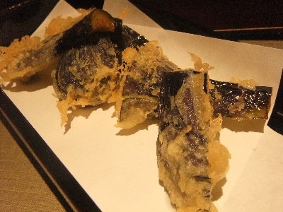 銀座　佐藤養助　ナス天ぷら