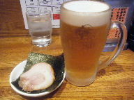 松戸　ラーメン　雅商會　ビール