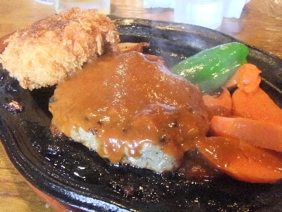 青砥　洋食　やまぐちさん　蟹バーグ