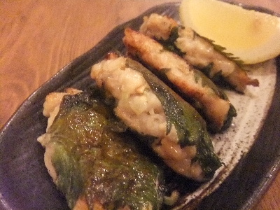 曳舟　カレー　山小屋　アジ一口さんが焼き