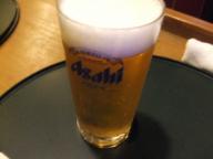 京都　居酒屋　神馬　生ビール