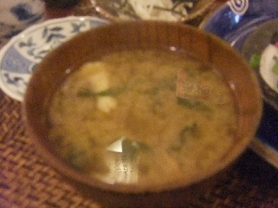 築地　米花　味噌汁