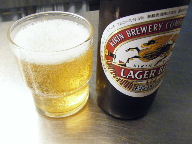 築地　洋食　禄明軒　ビール