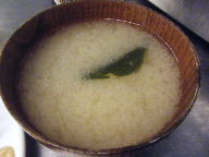 築地　洋食　禄明軒　味噌汁