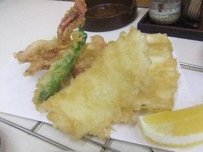築地　天ぷら　天房　白イカ