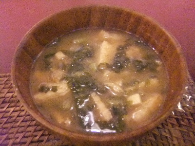 築地　米花　味噌汁