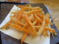 前橋　蕎麦　浅川　人参天ぷら