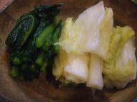 立石　蕎麦　土日庵　漬物