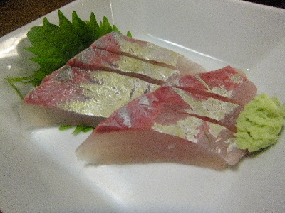 人形町　笹新　カンパチ刺身