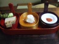 名古屋　蕎麦　春風荘　薬味