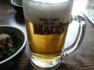 会津若松　居酒屋　麦とろ　ビール