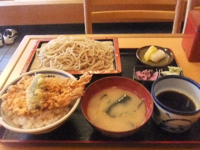 高砂　蕎麦　松竹庵　天丼セット