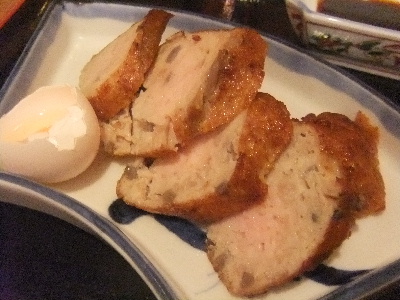 茅場町　蕎麦　まえだ　つくねバーグ