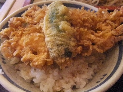 高砂　蕎麦　松竹庵　天丼