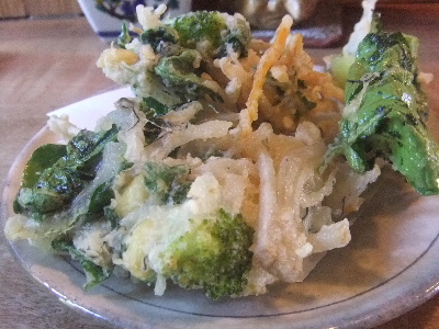 大阪　蕎麦　やまなか　野菜