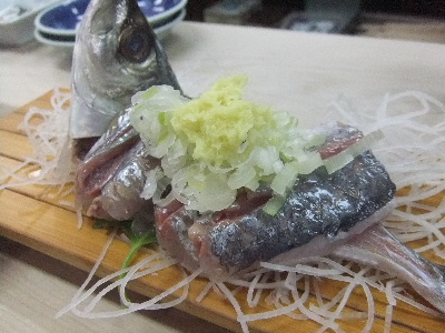 錦糸町　居酒屋　三四郎　鯵刺身