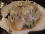 秋田　居酒屋　酒盃　くじらとなすの貝焼