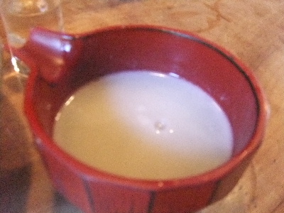 大阪　蕎麦　やまなか　蕎麦湯