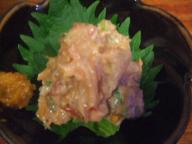 仙台　居酒屋　酔亭よっちゃん　カワハギ肝あえ