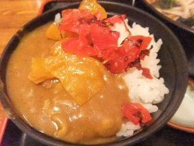 茅場町　蕎麦　まえだ　ミニカレー