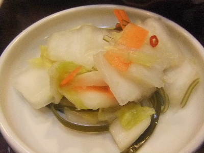 秋葉原　トンカツ　丸五　新香