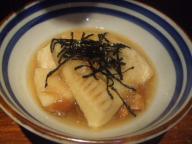 仙台　居酒屋　侘び助　カニしんじょ筍煮