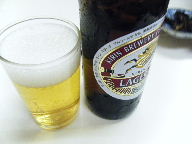 築地　天ぷら　天房　ビール