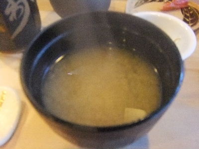 千住大橋　武寿司　味噌汁