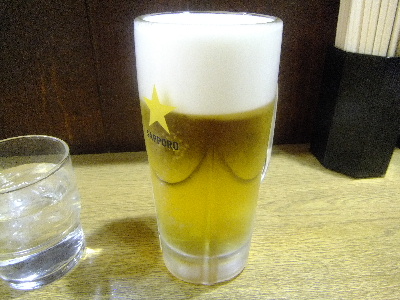 浅草　ラーメン千秋　ビール