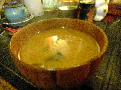 築地　米花　味噌汁