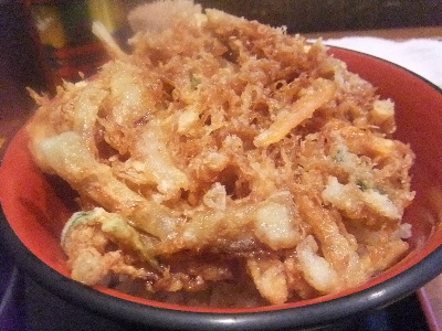 宝町　蕎麦　まえだ　天丼