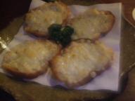 渋谷　バー　石の華　蟹味噌こんがりチーズ