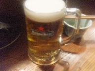 新橋　ぼんそわ　ビール