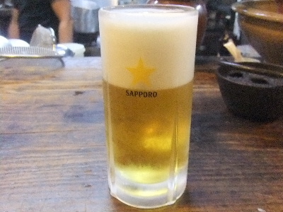 益田　居酒屋　田吾作　ビール