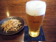 立石　蕎麦　玄庵　生ビール