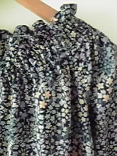 チュニック。花柄濃紺2