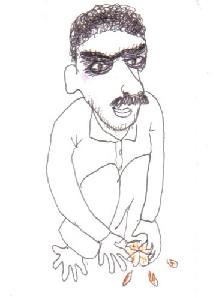 パキスタンの人おミカンをむく時の姿勢もこんな風・・・7-31