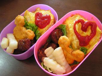 すーちゃん、はーちゃん弁当♪