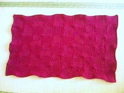 石畳み編みのブランケット