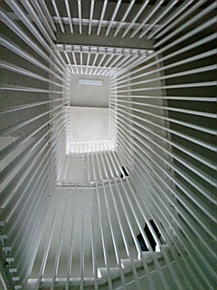 螺旋階段を眺める