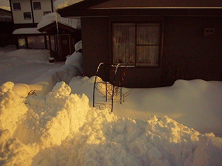 我が家の雪山