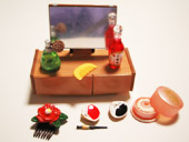 和雑貨色違い木製鏡台