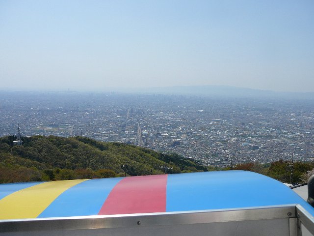 生駒山遊園　飛行塔からの眺め