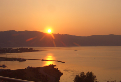 夕日