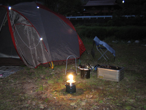 小坂中川原キャンプ場　　夜