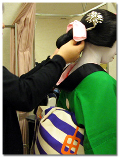 日本舞踊　舞台裏