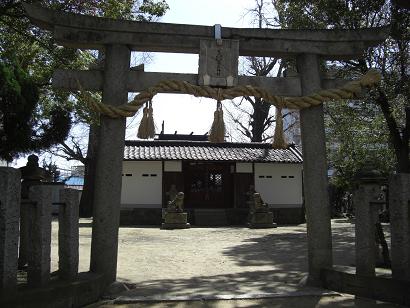 東　弓削神社　拝殿