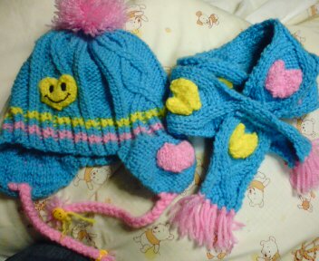 チビのニット帽＆マフラー
