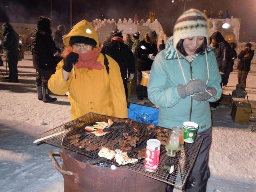 雪中BBQ